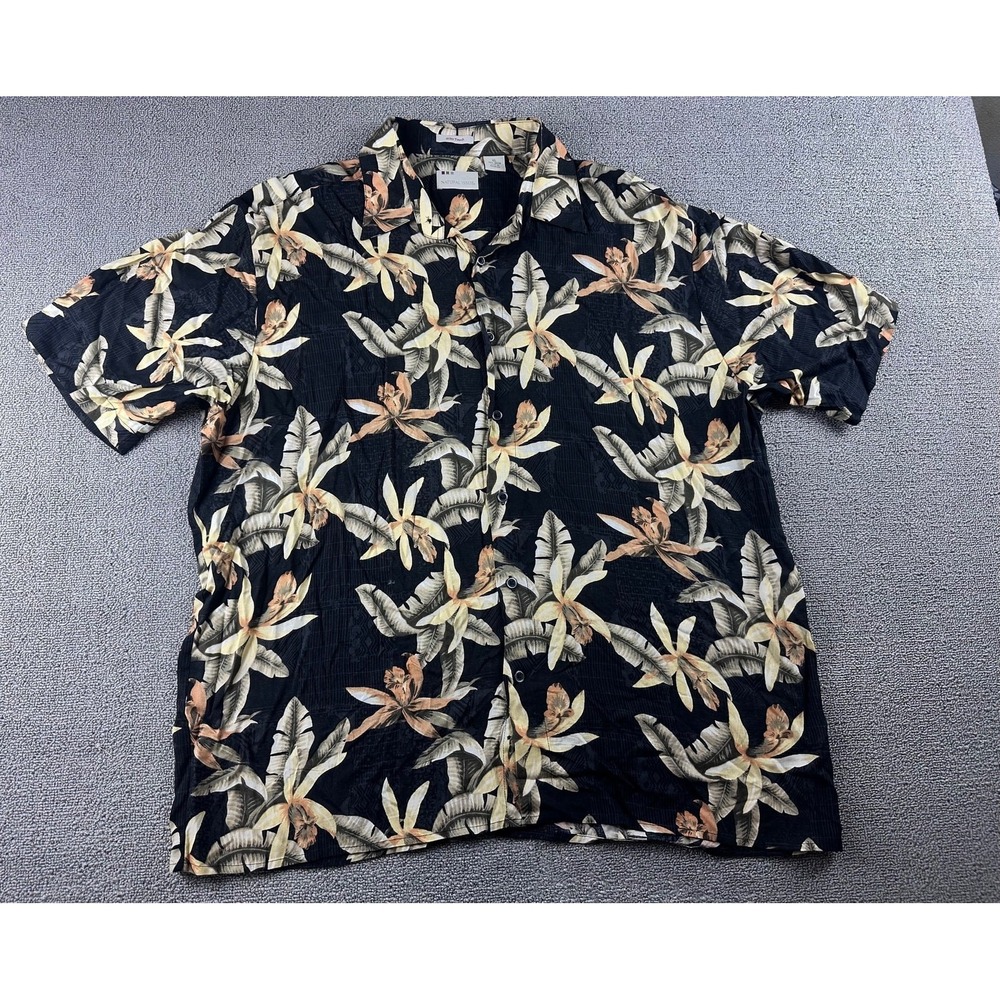 Y2K Natural Issue Button-Down Shirt Men XL Multi Color Regular Floral Tropical
